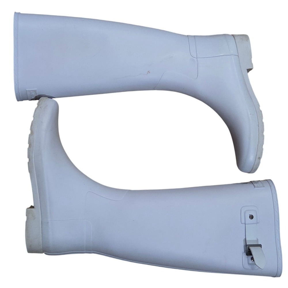 Hunter Original Tall Rain Boots Light Blue Matte Rubber Wellingtons 9 Waterproof